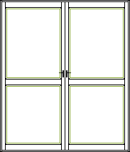 illustration of a classic style aluminium entrance double